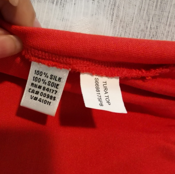 Dianevon Furstenberg 100% Silk Open-Back Sleeveless Tura Top Blouse Orange Sz 6 - Picture 9 of 11